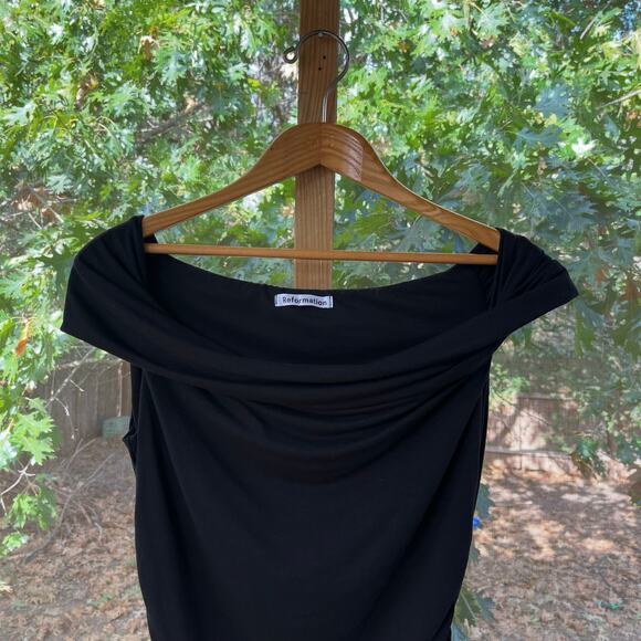 Reformation Raydon Knit Black Off The Shoulder Dress Size M - Picture 7 of 11